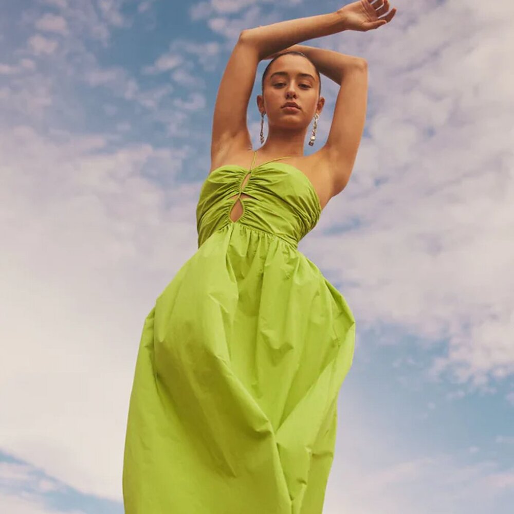 NWT Rails Silvia Sun Dress- Banana Leaf green- Small